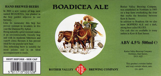 Rother Valley Brewing Company Bottled Boadicea Ale