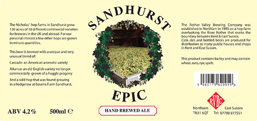 Rother Valley Brewing Company Bottled Sandhurst Epic