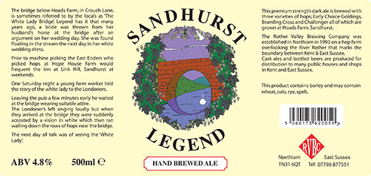 Rother Valley Brewing Company Bottled Sandhurst Legend