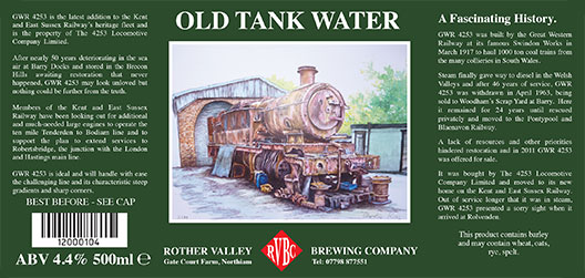 Rother Valley Brewing Company Bottled Old Tank Water